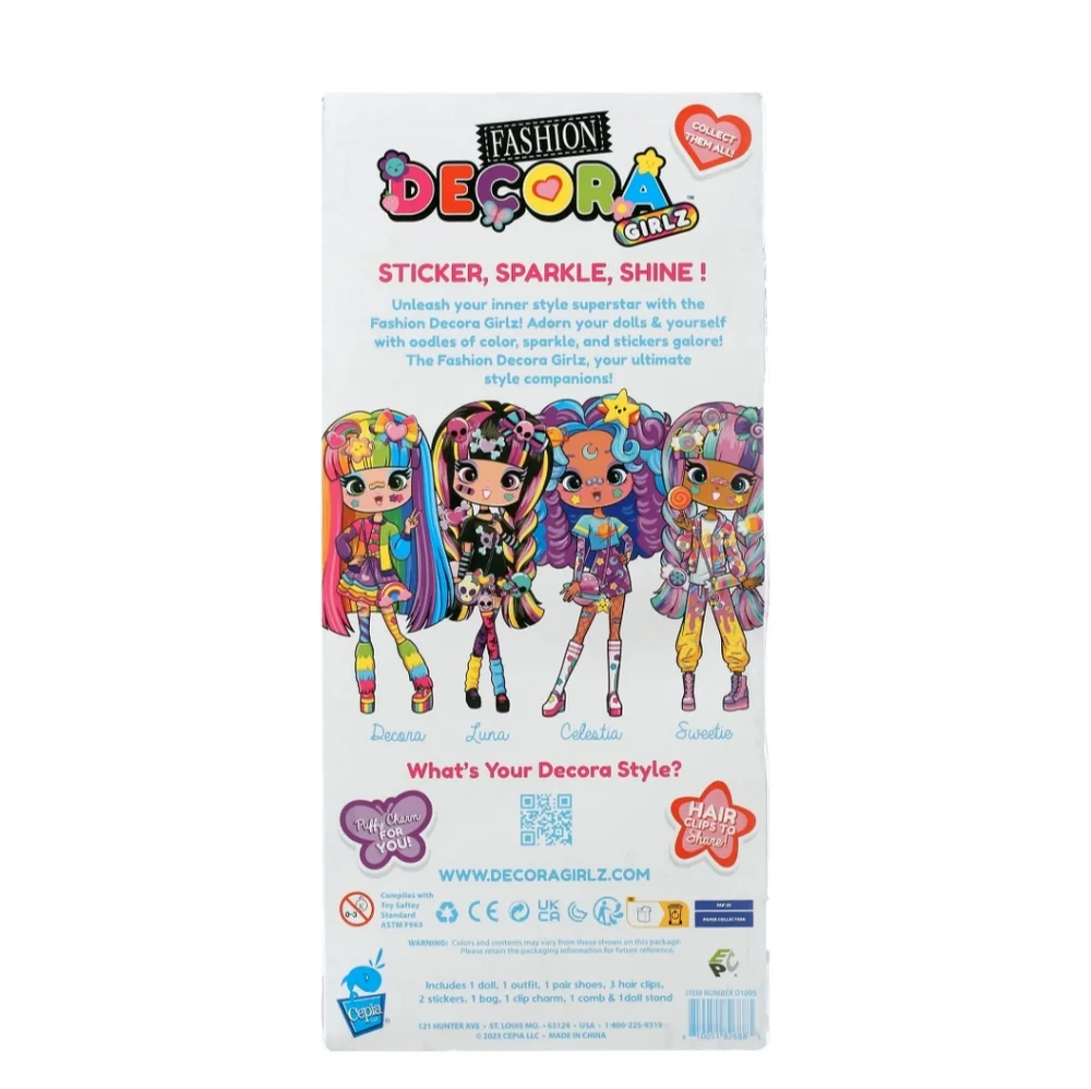 Decora Fashion Girlz 'Decora' Character 11-inch Poseable Doll🥰
